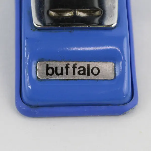 Vintage MCM Buffalo Stapler Art Deco Blue Beige Mid Century Desk Accessory