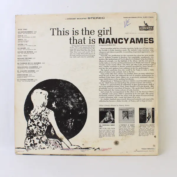Nancy Ames This Is The Girl That Is 12" Vinyl Record LST-7369