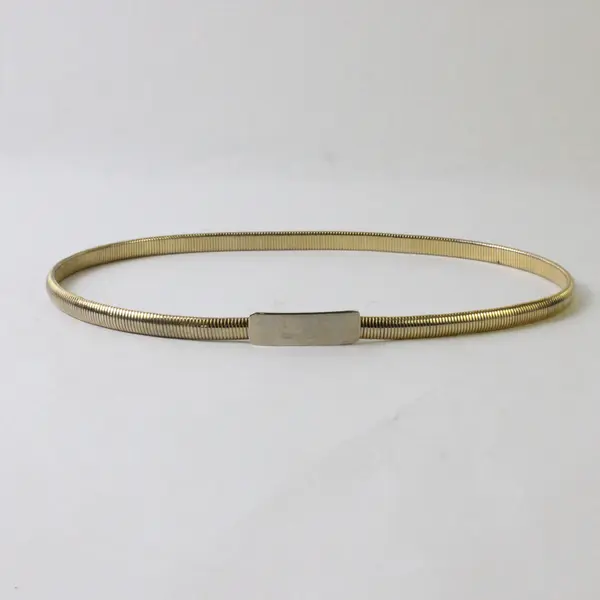 Vintage Gold-Tone Metal Coil Stretch Belt 25"