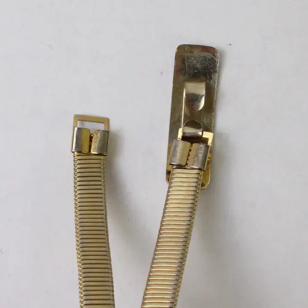 Vintage Gold-Tone Metal Coil Stretch Belt 25"