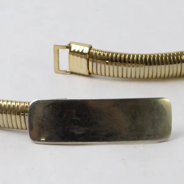 Vintage Gold-Tone Metal Coil Stretch Belt 25"