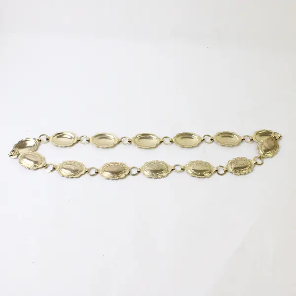 Women's Gold-Tone Metal Medallion Belt 32"