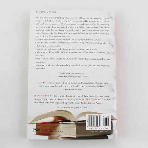 Thinking Like Your Editor How to Write Nonfiction Rabiner Fortunato 2003 PB
