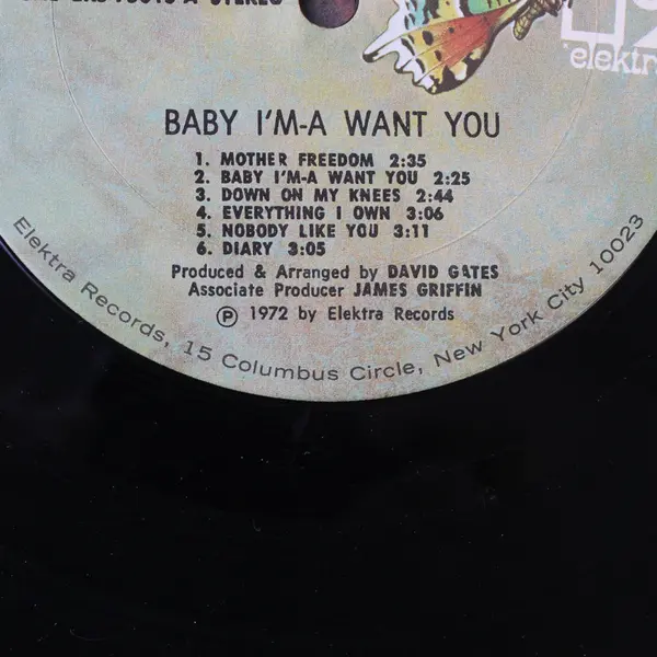 Bread Baby I'm-A Want You 12" Vinyl Record