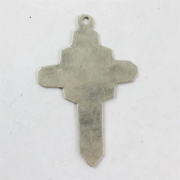 Silver-Tone Metal Ethiopian Coptic Cross Pendant 3"