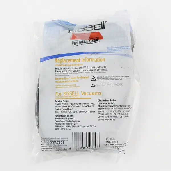 Pkg of 2 Bissell Replacement Vacuum Cleaner Belts for Styles 7, 9, 10, 12, 16