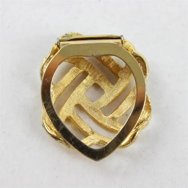 Vintage Lieba USA Gold-Tone Metal Scarf Clip 1.25"