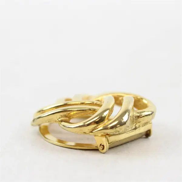 Vintage Lieba USA Gold-Tone Metal Scarf Clip 1.25"