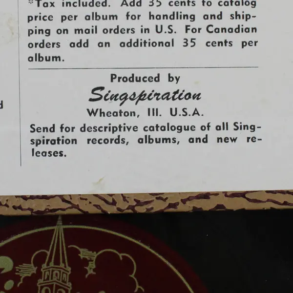 G Beverly Shea Under His Wings and Other Favorites 10in 3-Record Singspiration