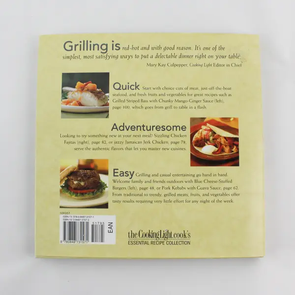 Cooking Light Grilling 57 Essential Recipes 2007 First Edition Hardcover DJ