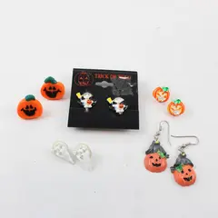 Lot of 5 Pairs Halloween Clay Resin Earrings 10 Pc Novelty