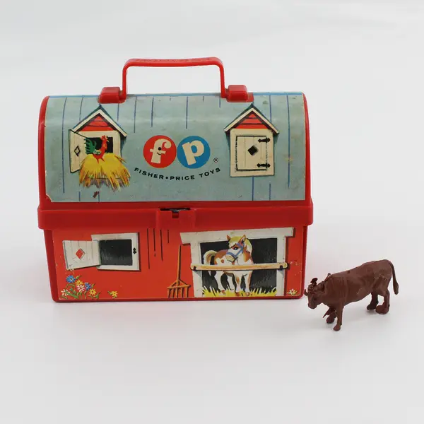 Vintage 1962 Fisher Price Mini Barn Lunchbox #549  Toy