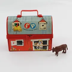 Vintage 1962 Fisher Price Mini Barn Lunchbox #549  Toy