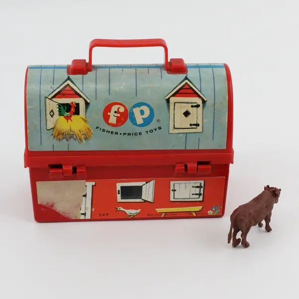 Vintage 1962 Fisher Price Mini Barn Lunchbox #549  Toy