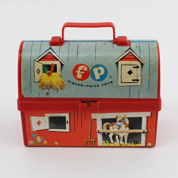 Vintage 1962 Fisher Price Mini Barn Lunchbox #549  Toy