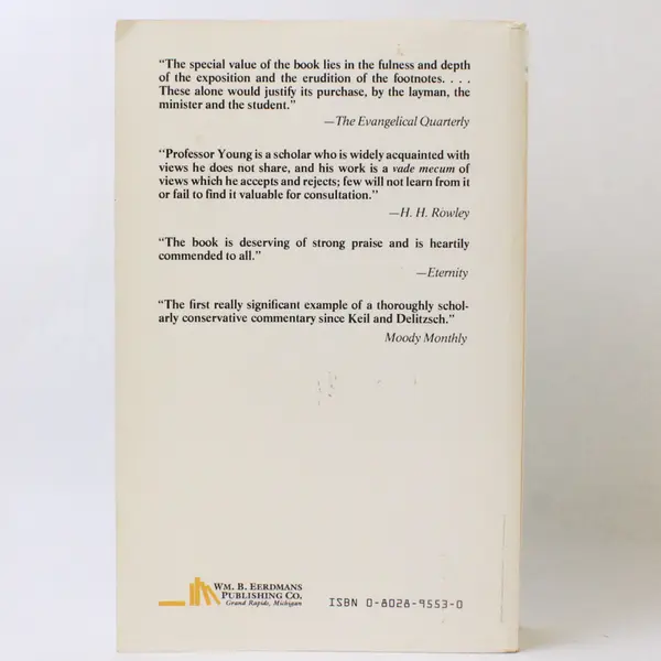 The Book of Isaiah Volume III Chapters 40 - 66 Edward J Young 1993 Paperback