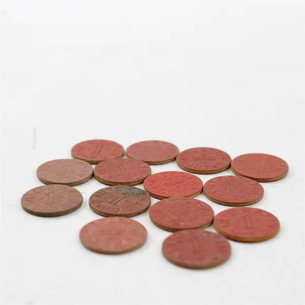 Lot of 14 One OPA Red Points Ration Tokens Circulated  