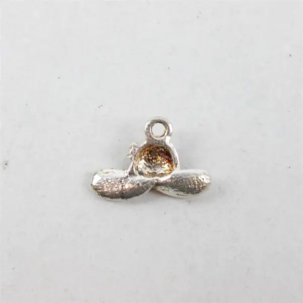 Red Hat Society Silver-Tone Red Enamel Charm