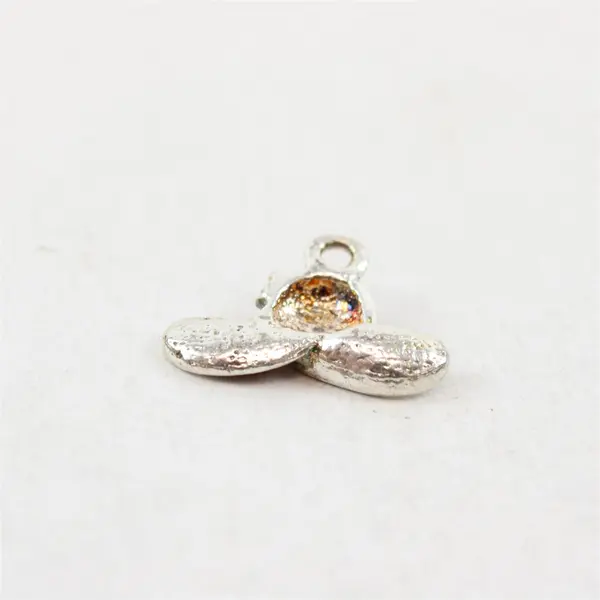 Red Hat Society Silver-Tone Red Enamel Charm