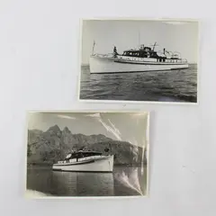 Lot Of 2 Vintage 1950s Yacht BW Photos Southwest Lakes