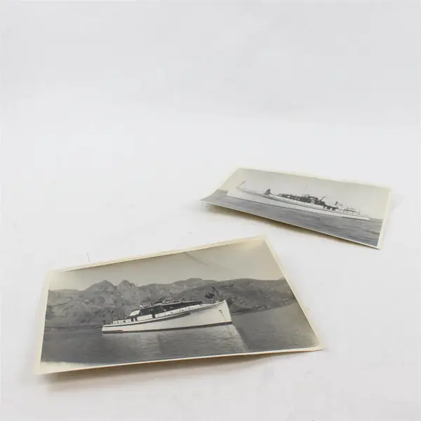 Lot Of 2 Vintage 1950s Yacht BW Photos Southwest Lakes