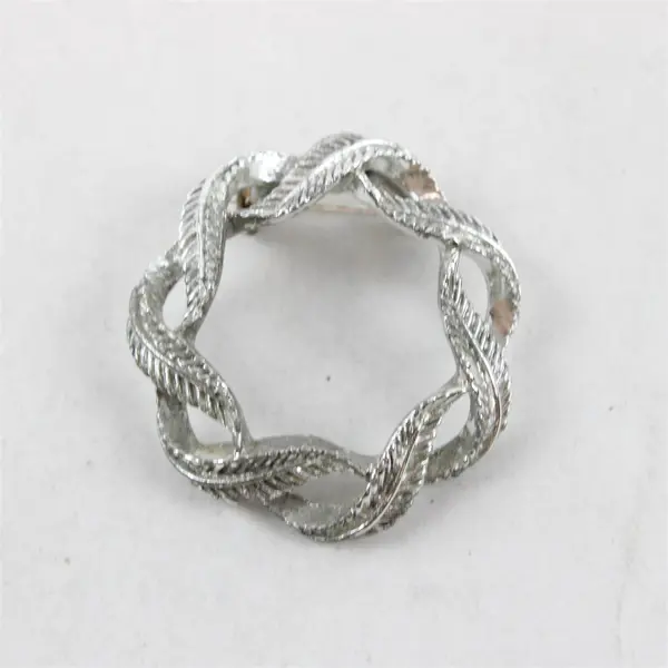 Vintage Gerry's Silver-Tone Wreath Brooch