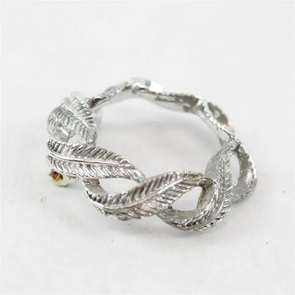 Vintage Gerry's Silver-Tone Wreath Brooch
