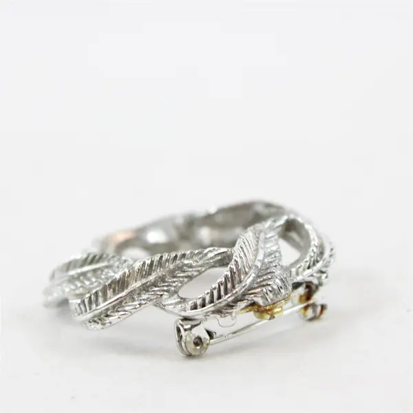 Vintage Gerry's Silver-Tone Wreath Brooch