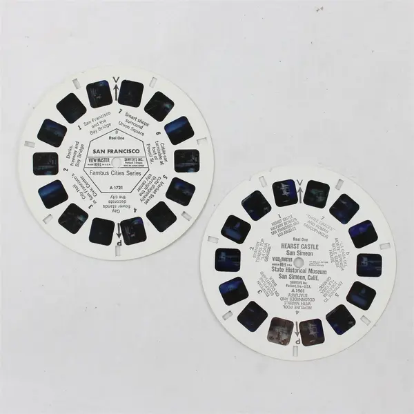 Lot Of 2 View-Master Reels A 1721 San Francisco A 1901 Hearst Castle 