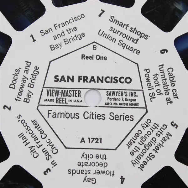 Lot Of 2 View-Master Reels A 1721 San Francisco A 1901 Hearst Castle 