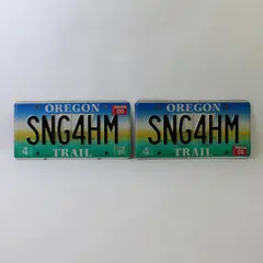 Oregon Trail Vanity License Plates Pair SNG4HM