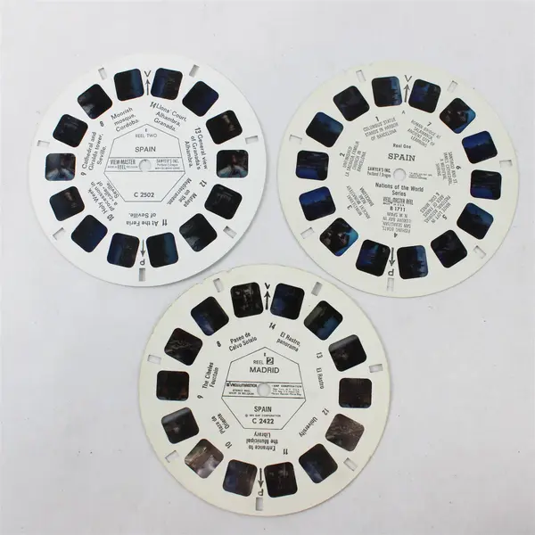 Lot Of 3 Vintage View-Master Reels Spain B 1711 C 2502 Madrid C 2422 