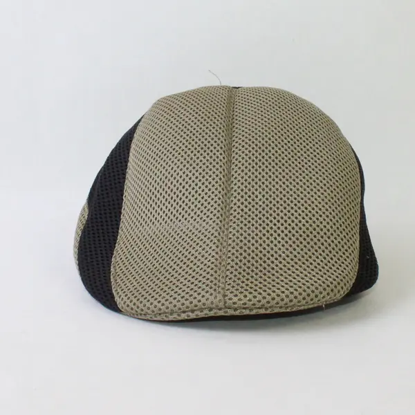 UGLA Size S Mesh Newsboy Flat Cap Beige Black Ivy Cabbie Hat