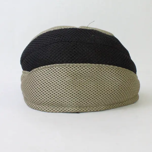 UGLA Size S Mesh Newsboy Flat Cap Beige Black Ivy Cabbie Hat