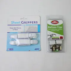 Lot of 2 Sheet Grippers Mattress Clips 4 Pc Evri Bed Makers New