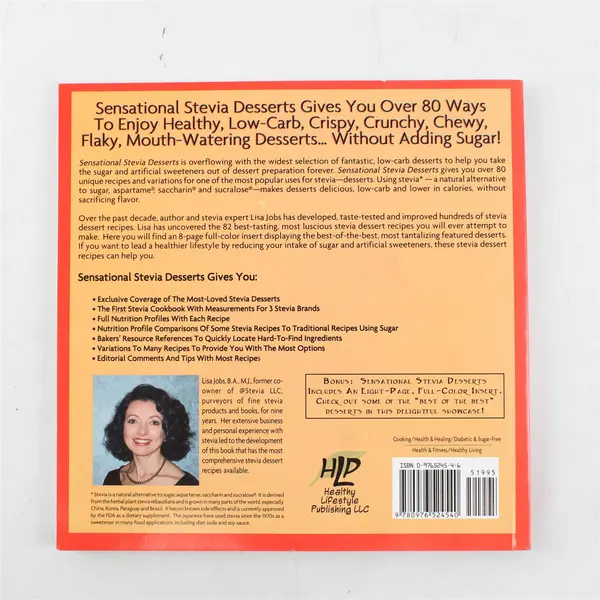 Sensational Stevia Desserts Lisa Jobs Features 82 Low-Carb Recipes 2005 PB