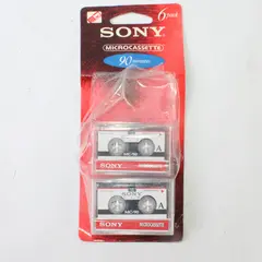 Lot of 2 Sony MC-90 90 Min Microcassette Tapes