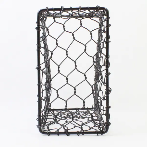 Black Metal Chicken Wire File Organizer Magazine Rack Desk Holder