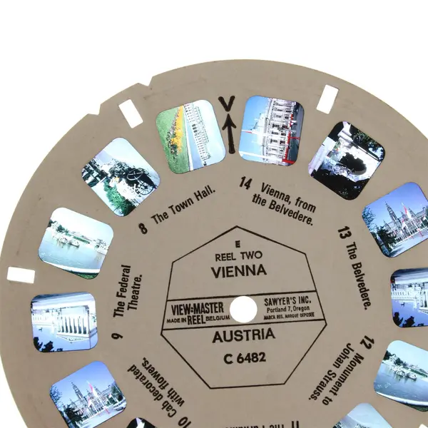 Lot Of 3 View-Master Europe Reels Cannes C 1862 Vienna C 6482 Italy C 0801