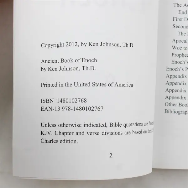 Ancient Book of Enoch by Ken Johnson 2012 Paperback