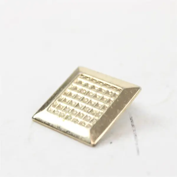 Vintage Bergère Square Gold-Tone Metal Clip-On Earrings