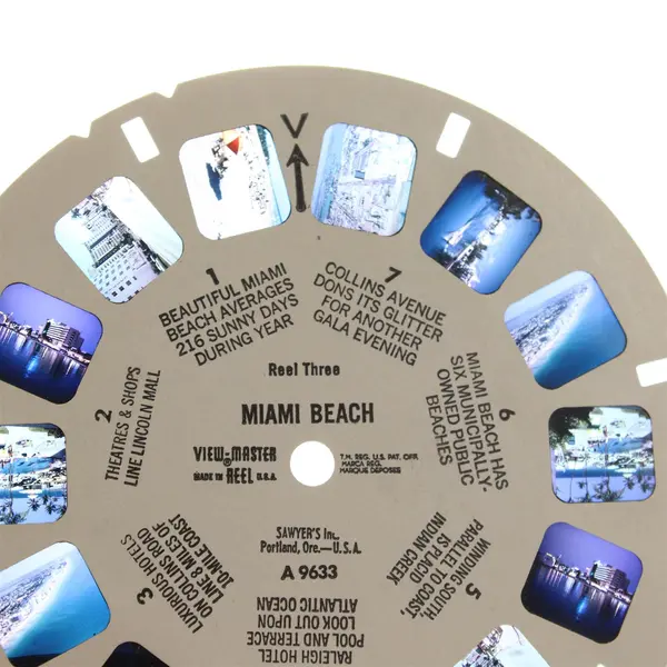 Lot Of 3 View-Master USA Reels New Orleans A 9461 Miami A 9633  SC A 9052