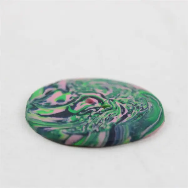 Lot of 3 Large Sewing Buttons Polymer Clay 2-Hole Coat Buttons, Assorted Colors