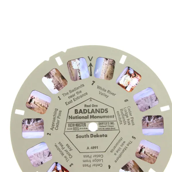 Lot of 2 View-Master Badlands Natl Monument Glacier Natl Park A4891 A2961