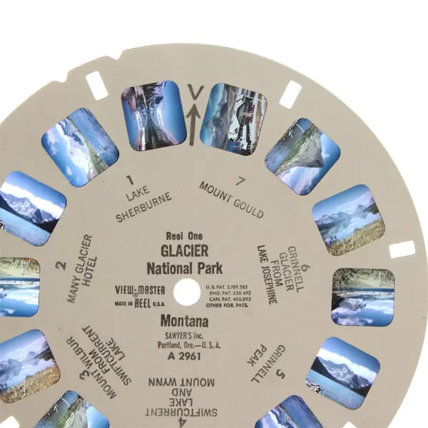 Lot of 2 View-Master Badlands Natl Monument Glacier Natl Park A4891 A2961