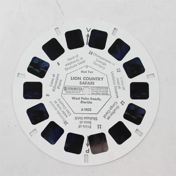 Vintage View-Master A9832 Lion Country Safari Reel 2 West Palm Beach Florida