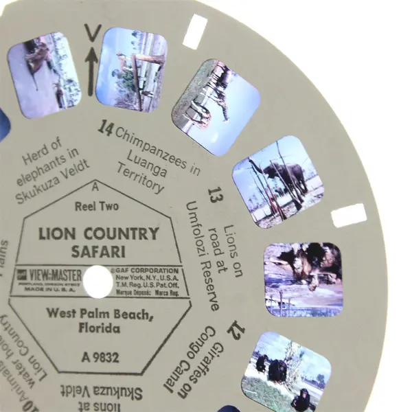 Vintage View-Master A9832 Lion Country Safari Reel 2 West Palm Beach Florida