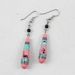 Vintage Handmade Southwestern Tribal-Style Dangle Earrings