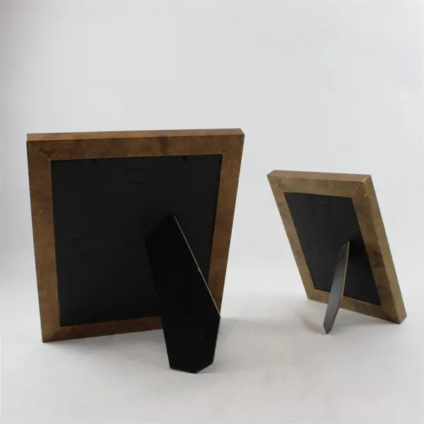 Lot of 2 Wooden Matching Picture Frames 12x10" & 7x9", Ornate Border Design 