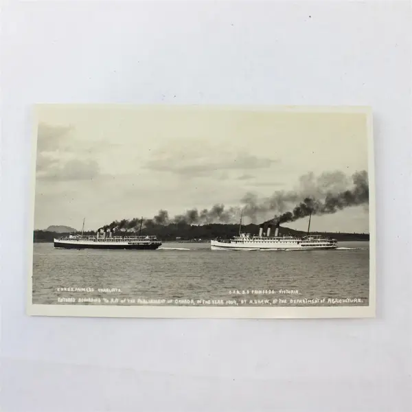 1909 Canadian Pacific Princess Charlotte Victoria RPPC Postcard Shaw & Co.